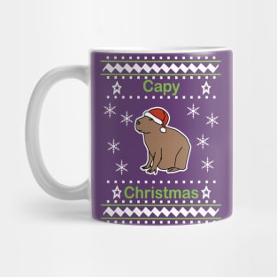 Capybara says Capy Christmas Mug